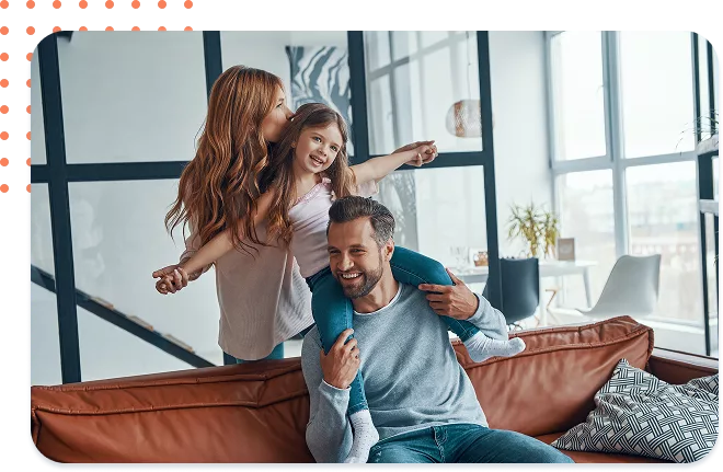 Happy family enjoying their home thanks to lifestyle property management services provided by KWPMC Midwest in Chicago.