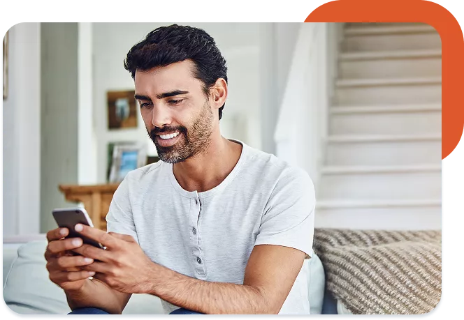 Resident using the KWPMC Midwest mobile app and resident portal for seamless property management communication in Chicago.